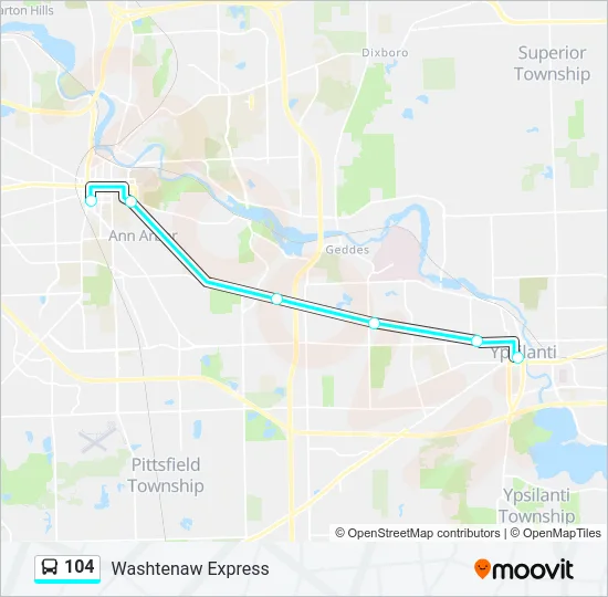 104 Bus Line Map