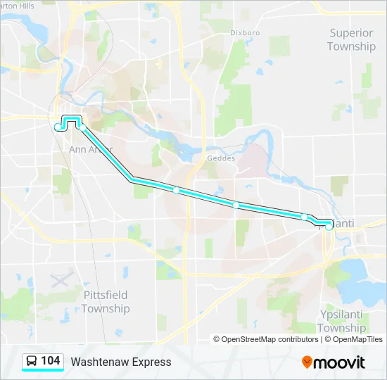 104 Bus Line Map