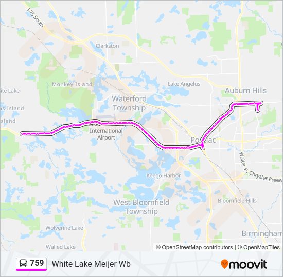 759 bus Line Map