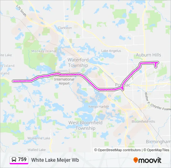 759 Bus Line Map