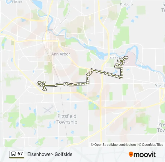 67 Bus Line Map