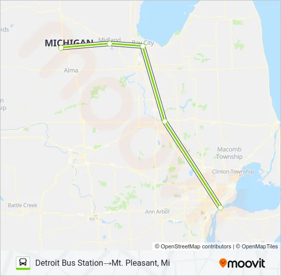 FLIXBUS 2553 Bus Line Map