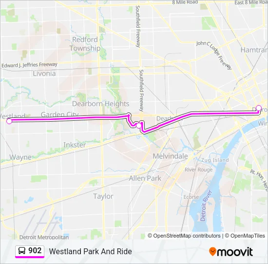 902 Bus Line Map