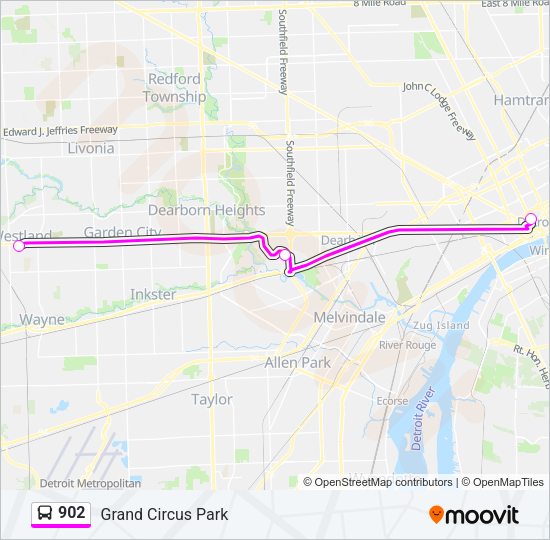 902 Bus Line Map