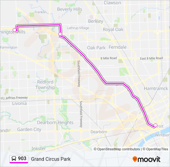 903 Bus Line Map