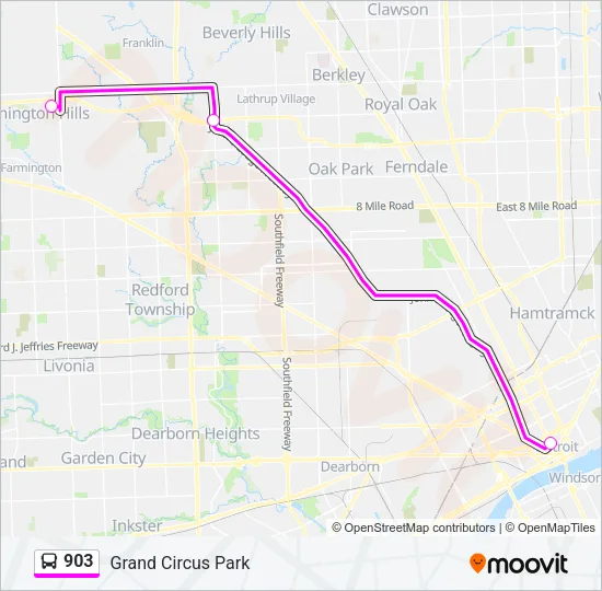 903 Bus Line Map
