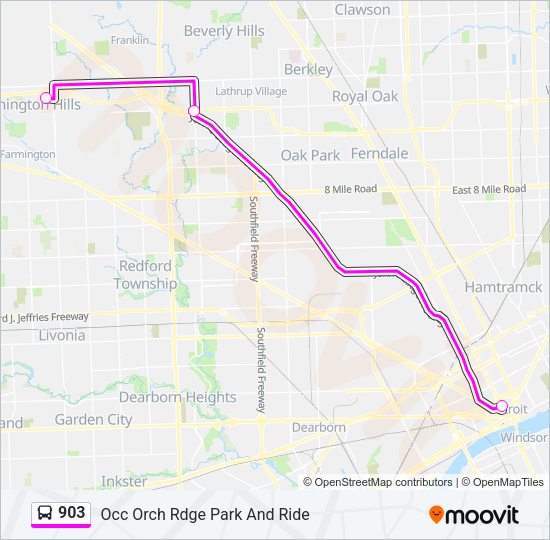 903 Bus Line Map