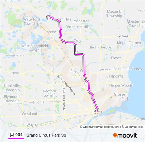 904 Bus Line Map