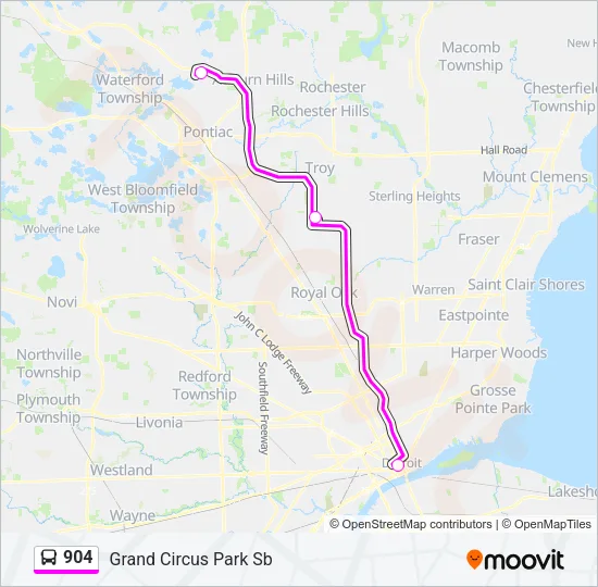 904 Bus Line Map
