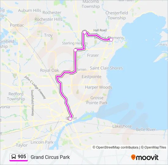 905 Bus Line Map