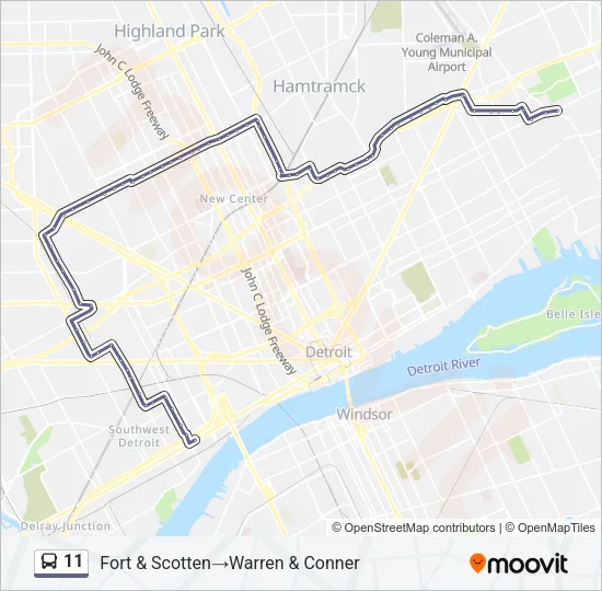 11 Bus Line Map
