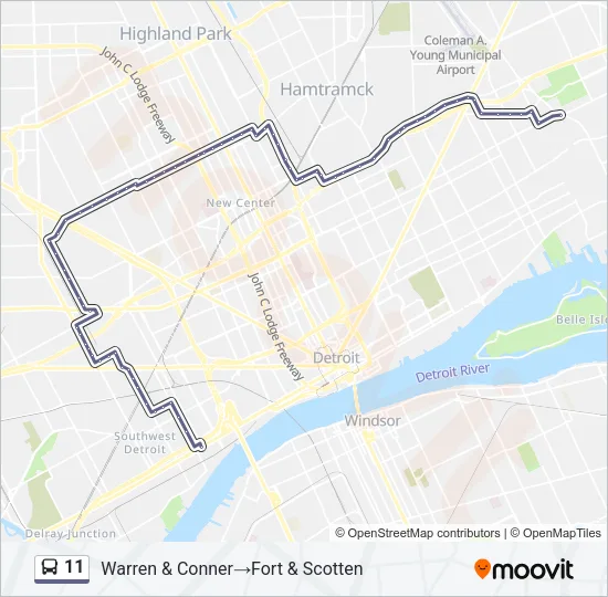 11 Bus Line Map