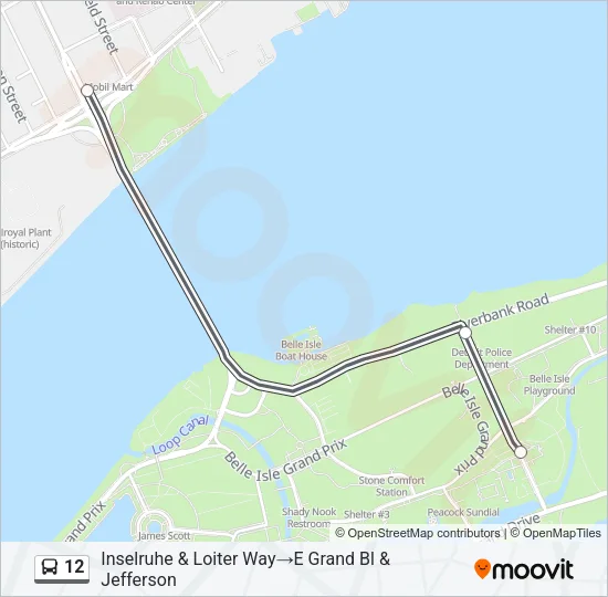12 Bus Line Map