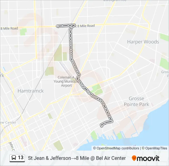 13 Bus Line Map