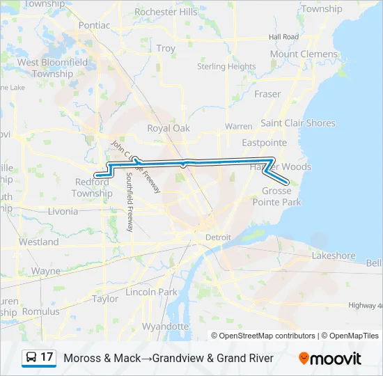 17 Bus Line Map
