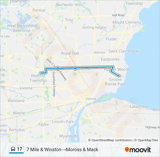 17 Bus Line Map