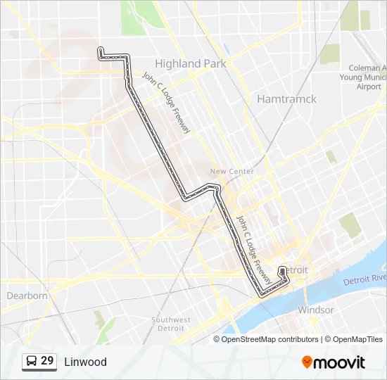 29 Bus Line Map