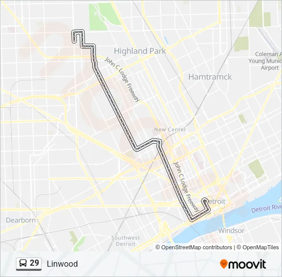 29 Bus Line Map