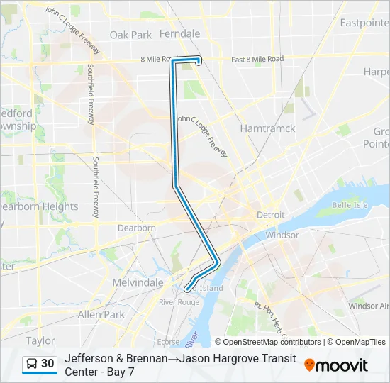 30 Bus Line Map