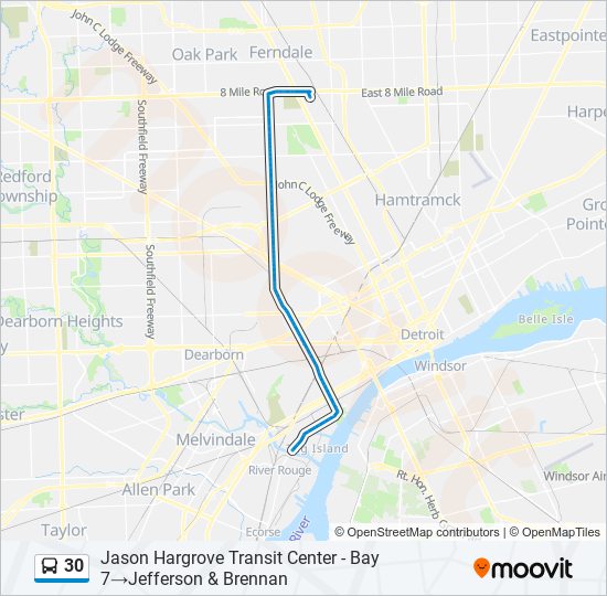 30 Bus Line Map