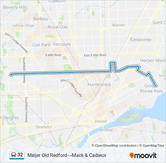 Mapa de 32 de autobús