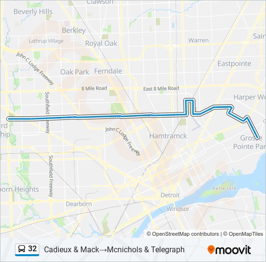 32 bus Line Map