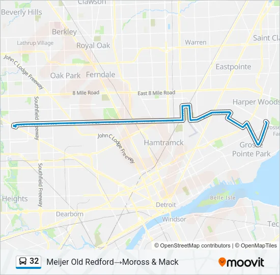 32 Bus Line Map