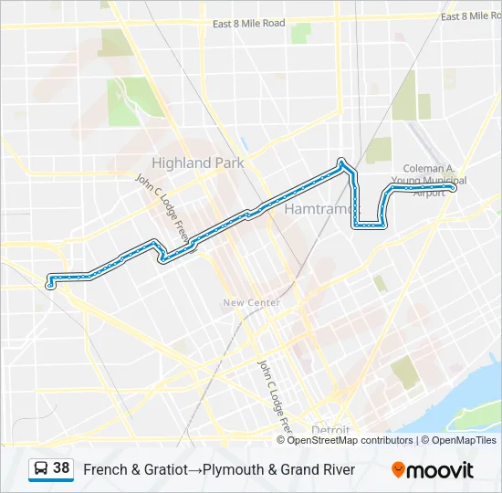 38 Bus Line Map