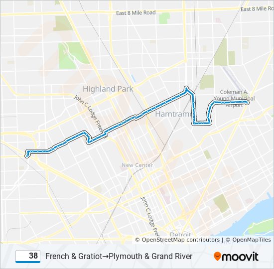 38d Route: Schedules, Stops & Maps - Burlington Road (Updated)