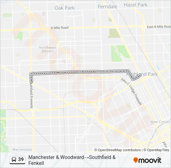 39 Bus Line Map