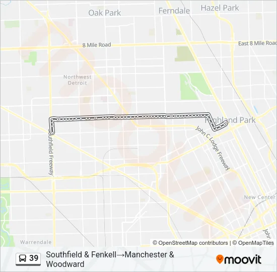 39 Bus Line Map