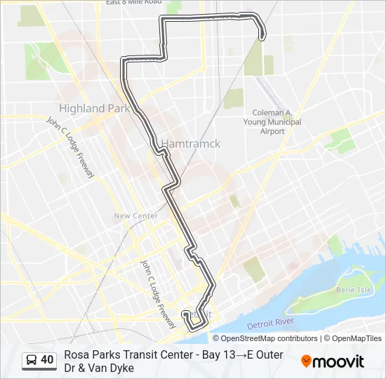 40 Bus Line Map