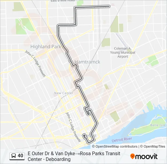 40 Bus Line Map