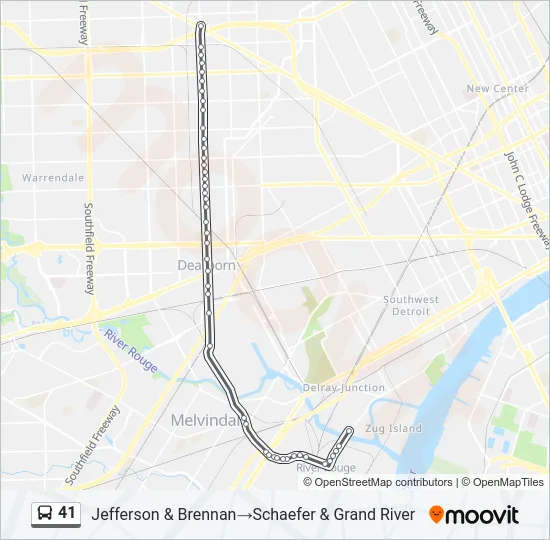 41 Bus Line Map