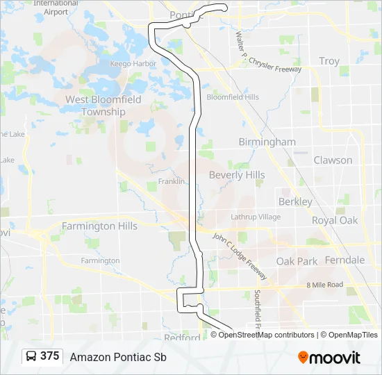 375 Bus Line Map