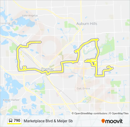 Mapa de 790 de autobús