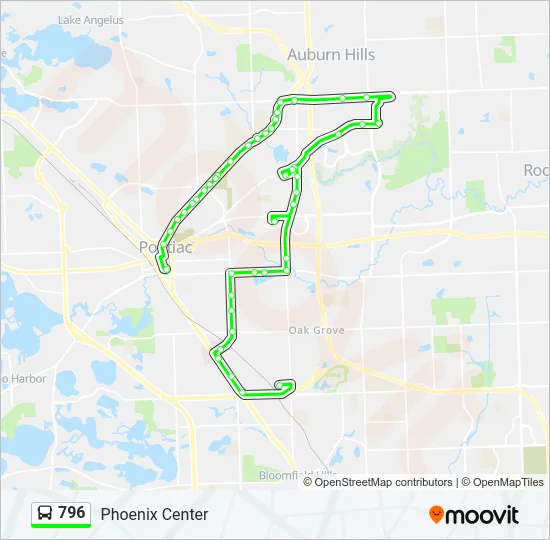 796 Bus Line Map