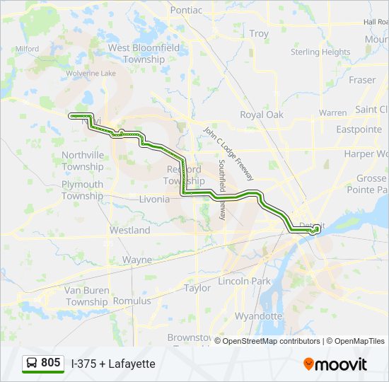 805 Bus Line Map