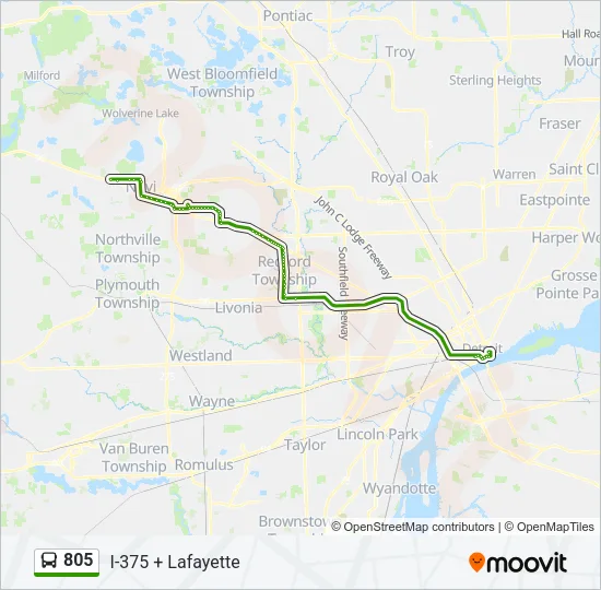 805 Bus Line Map