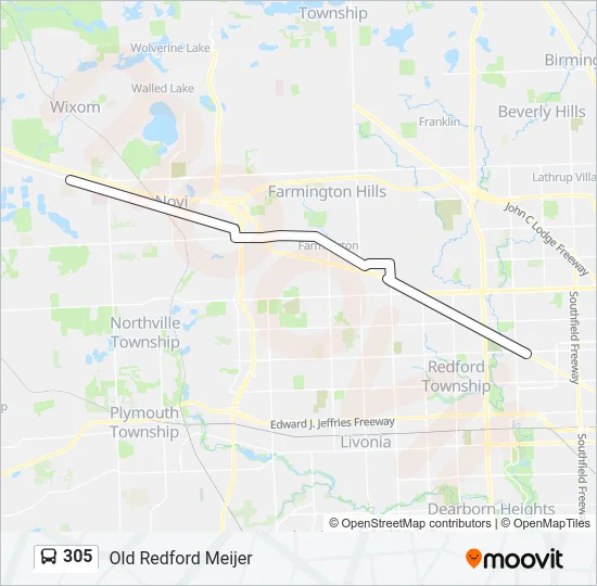 305 Bus Line Map