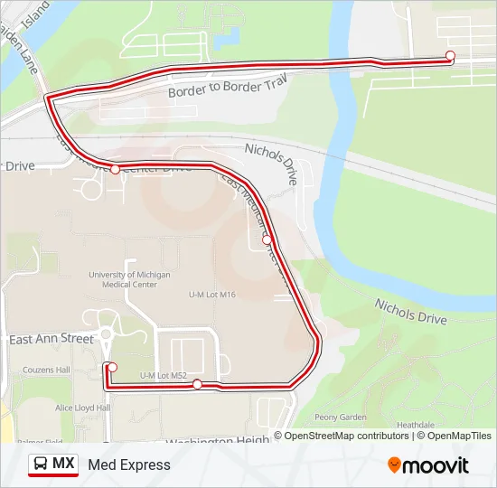 MX Bus Line Map