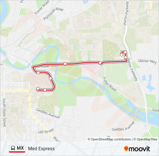 MX Bus Line Map