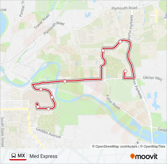 MX Bus Line Map