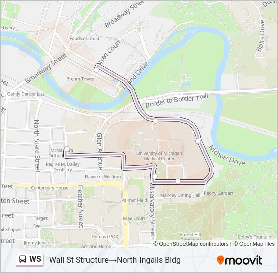 WS Bus Line Map