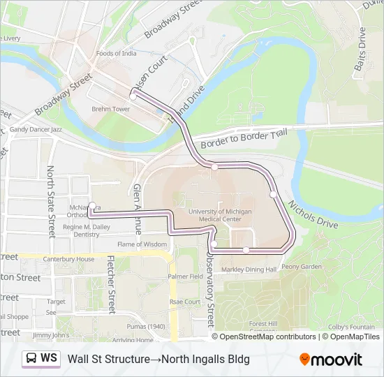 WS Bus Line Map