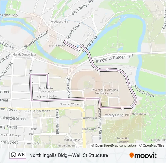 WS Bus Line Map