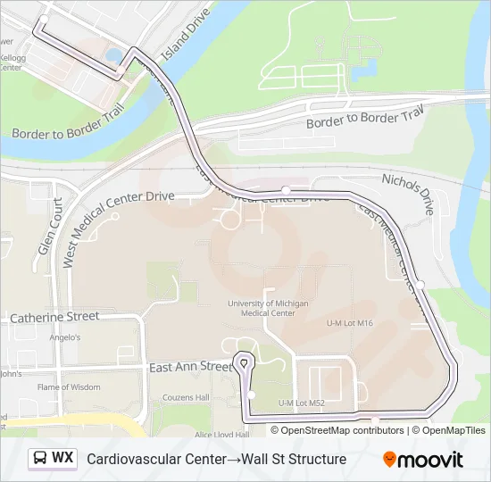 WX Bus Line Map