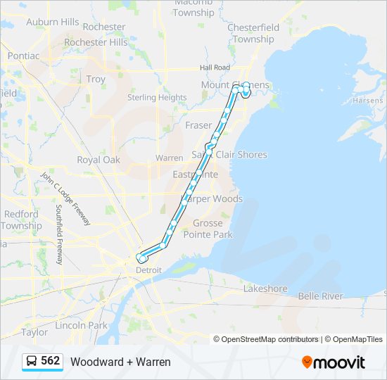 562 Bus Line Map