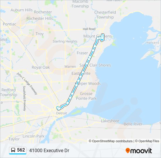 562 bus Line Map