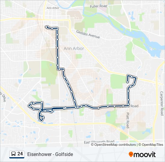 24 bus Line Map